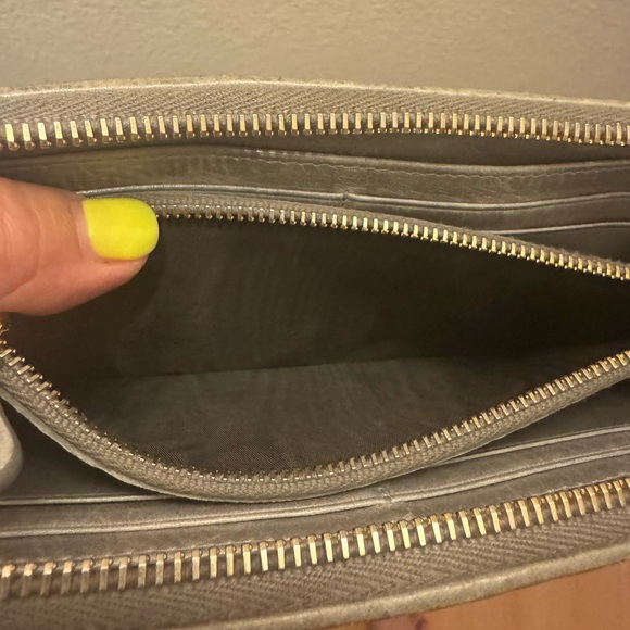 Miu Miu Matelasse Half Zip Long Wallet in Light Gray - Picture 15 of 15